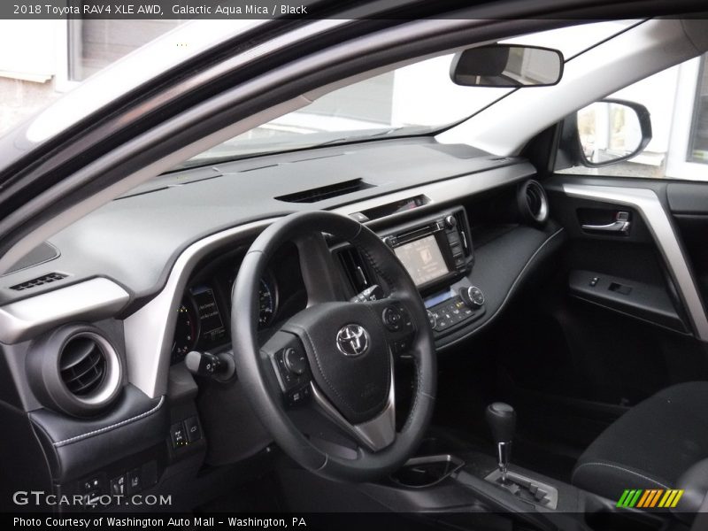Galactic Aqua Mica / Black 2018 Toyota RAV4 XLE AWD