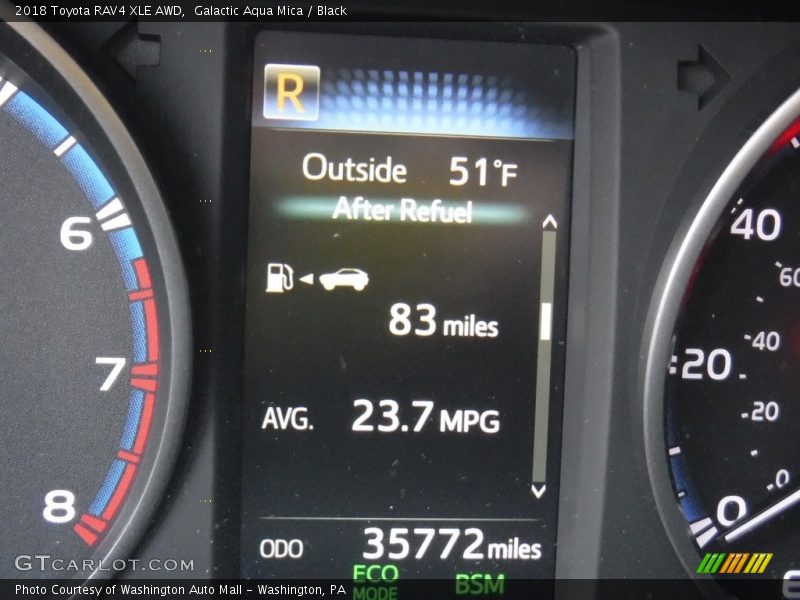 Galactic Aqua Mica / Black 2018 Toyota RAV4 XLE AWD