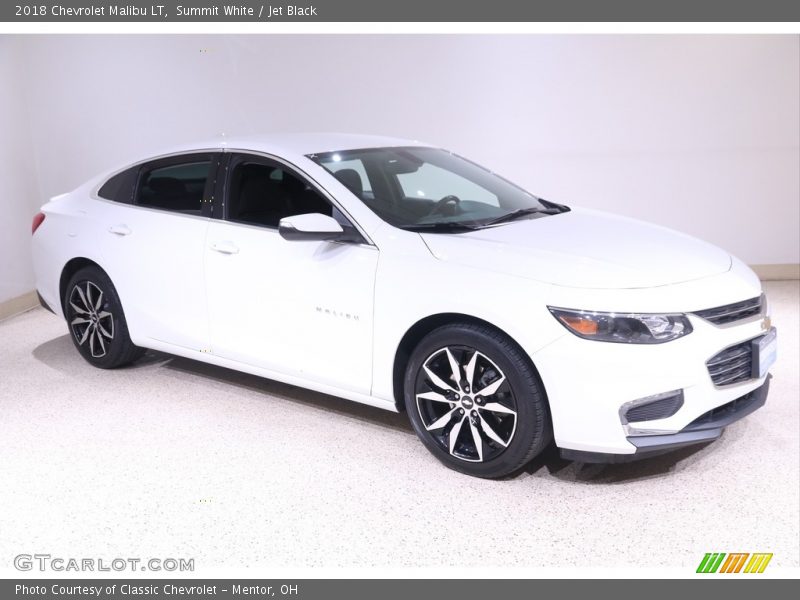 Summit White / Jet Black 2018 Chevrolet Malibu LT