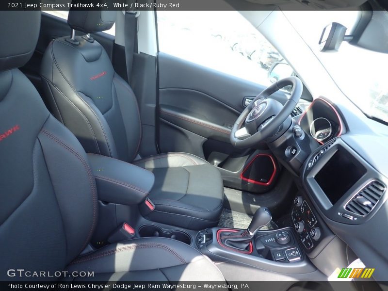 White / Black/Ruby Red 2021 Jeep Compass Trailhawk 4x4