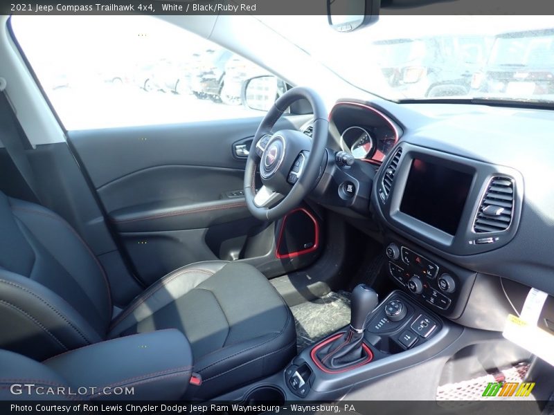 White / Black/Ruby Red 2021 Jeep Compass Trailhawk 4x4