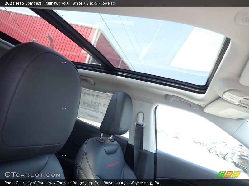 White / Black/Ruby Red 2021 Jeep Compass Trailhawk 4x4