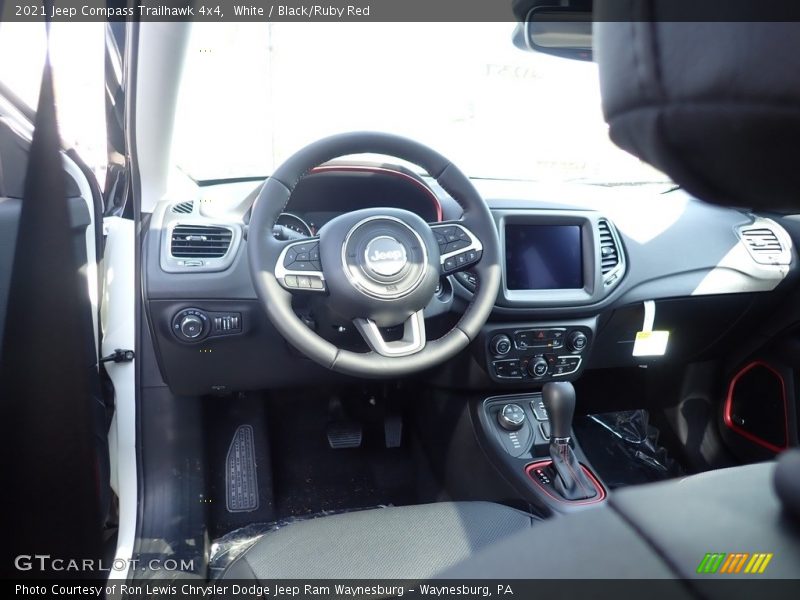 White / Black/Ruby Red 2021 Jeep Compass Trailhawk 4x4