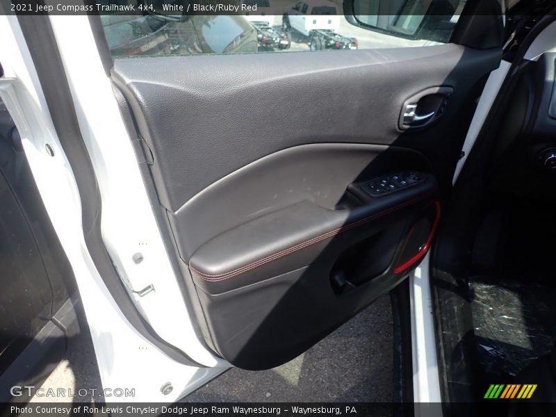 White / Black/Ruby Red 2021 Jeep Compass Trailhawk 4x4