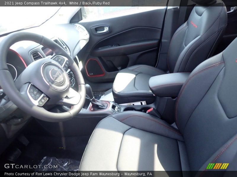 White / Black/Ruby Red 2021 Jeep Compass Trailhawk 4x4
