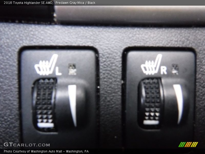Predawn Gray Mica / Black 2018 Toyota Highlander SE AWD