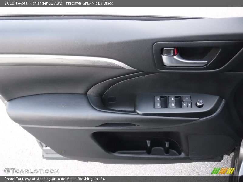 Predawn Gray Mica / Black 2018 Toyota Highlander SE AWD