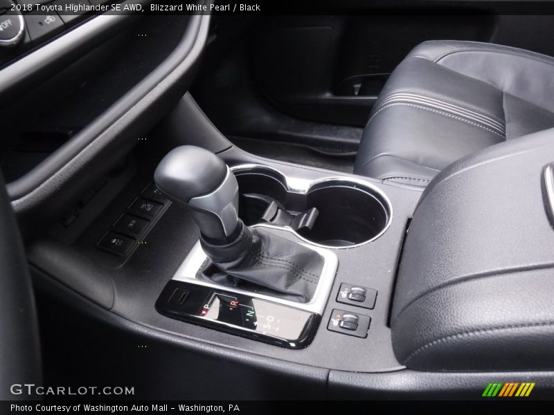 Blizzard White Pearl / Black 2018 Toyota Highlander SE AWD