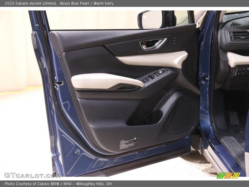 Abyss Blue Pearl / Warm Ivory 2020 Subaru Ascent Limited