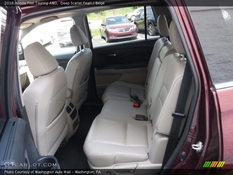 Deep Scarlet Pearl / Beige 2018 Honda Pilot Touring AWD