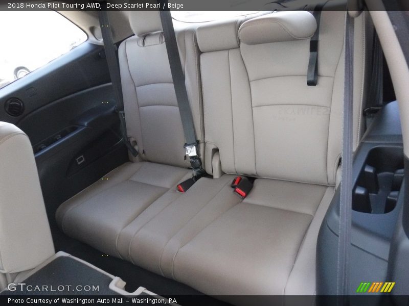 Deep Scarlet Pearl / Beige 2018 Honda Pilot Touring AWD