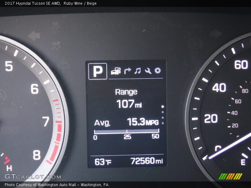 Ruby Wine / Beige 2017 Hyundai Tucson SE AWD