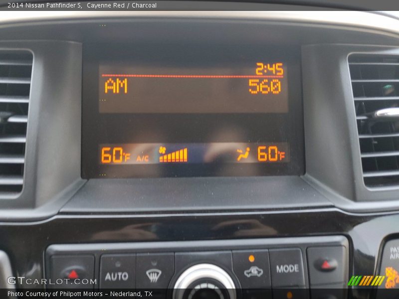 Cayenne Red / Charcoal 2014 Nissan Pathfinder S