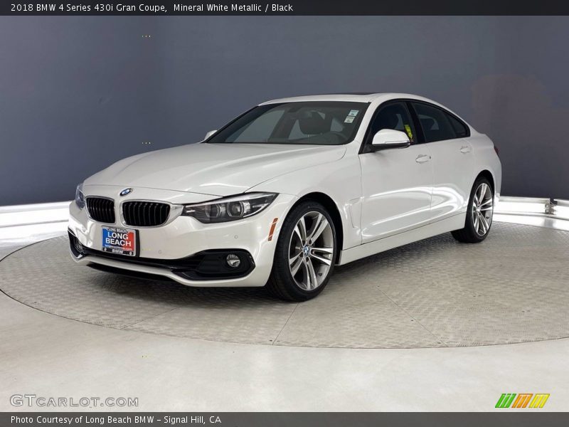 Mineral White Metallic / Black 2018 BMW 4 Series 430i Gran Coupe