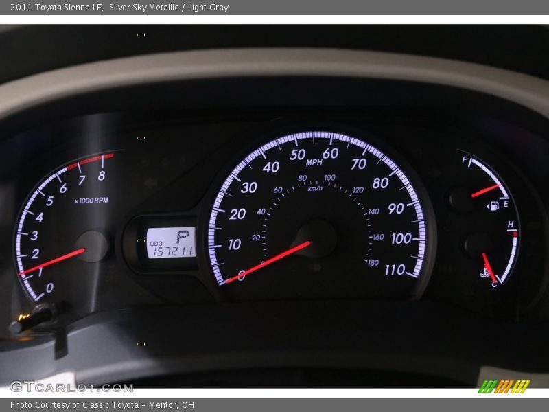 Silver Sky Metallic / Light Gray 2011 Toyota Sienna LE