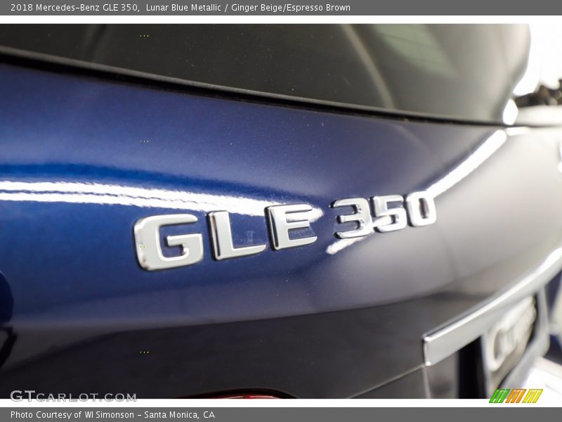 Lunar Blue Metallic / Ginger Beige/Espresso Brown 2018 Mercedes-Benz GLE 350