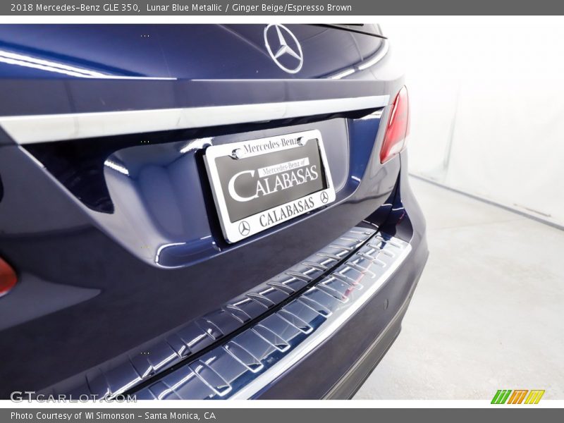 Lunar Blue Metallic / Ginger Beige/Espresso Brown 2018 Mercedes-Benz GLE 350
