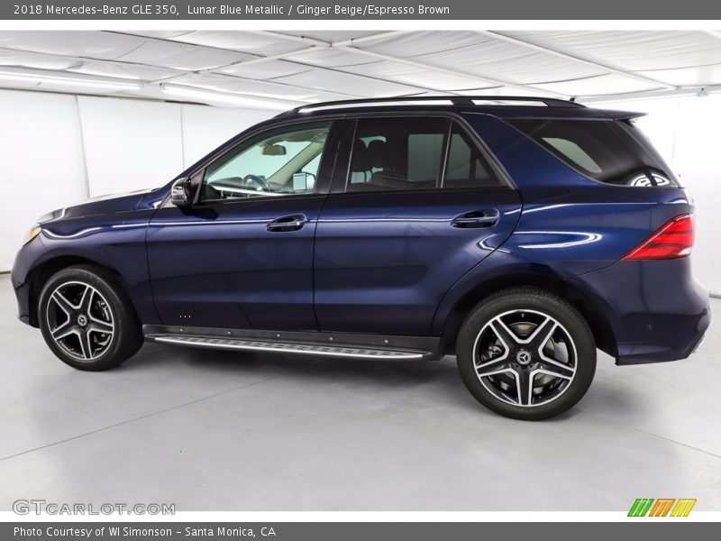 Lunar Blue Metallic / Ginger Beige/Espresso Brown 2018 Mercedes-Benz GLE 350