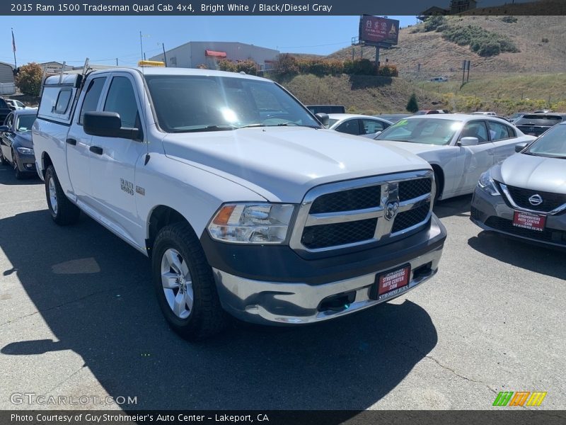 Bright White / Black/Diesel Gray 2015 Ram 1500 Tradesman Quad Cab 4x4