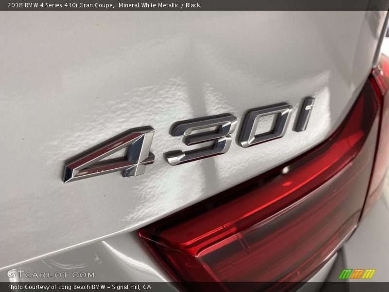 Mineral White Metallic / Black 2018 BMW 4 Series 430i Gran Coupe