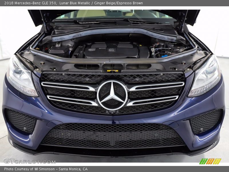 Lunar Blue Metallic / Ginger Beige/Espresso Brown 2018 Mercedes-Benz GLE 350