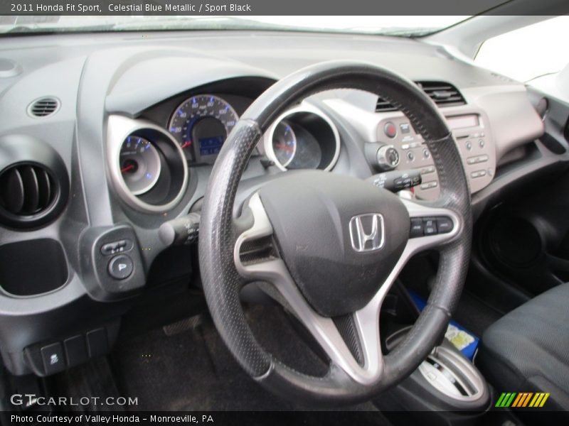 Celestial Blue Metallic / Sport Black 2011 Honda Fit Sport