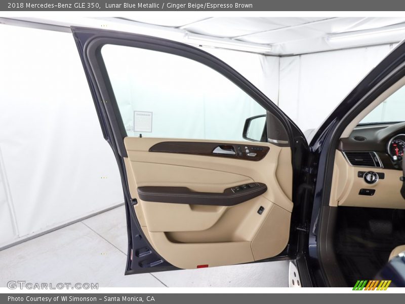 Lunar Blue Metallic / Ginger Beige/Espresso Brown 2018 Mercedes-Benz GLE 350