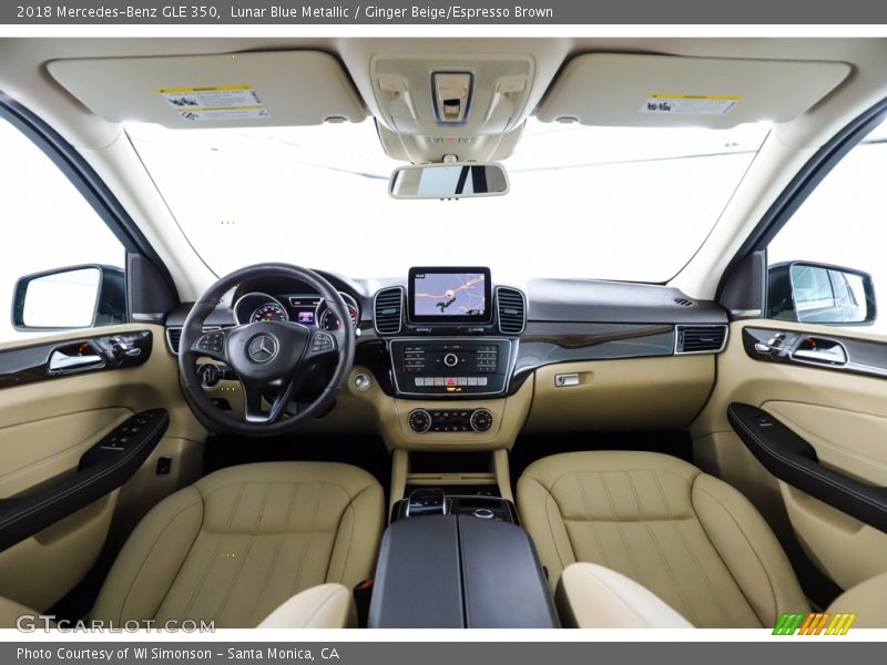 Lunar Blue Metallic / Ginger Beige/Espresso Brown 2018 Mercedes-Benz GLE 350