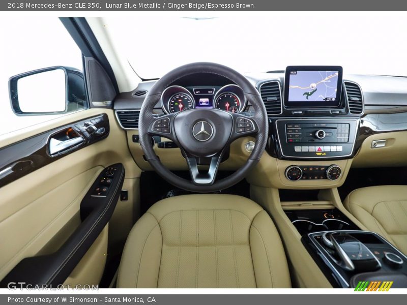 Lunar Blue Metallic / Ginger Beige/Espresso Brown 2018 Mercedes-Benz GLE 350