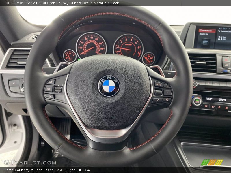 Mineral White Metallic / Black 2018 BMW 4 Series 430i Gran Coupe