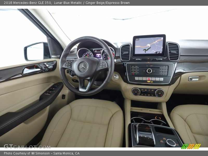Lunar Blue Metallic / Ginger Beige/Espresso Brown 2018 Mercedes-Benz GLE 350