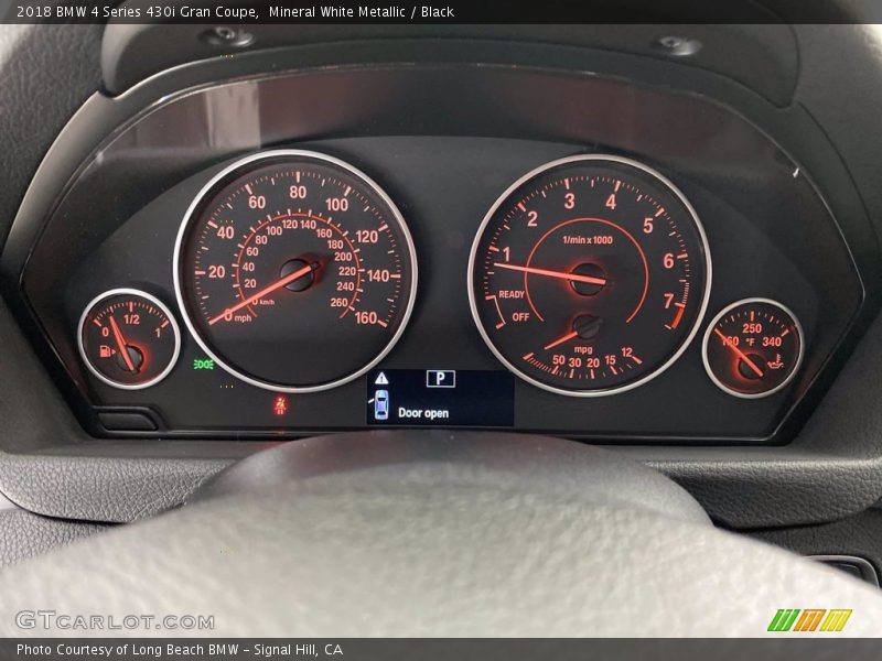 Mineral White Metallic / Black 2018 BMW 4 Series 430i Gran Coupe