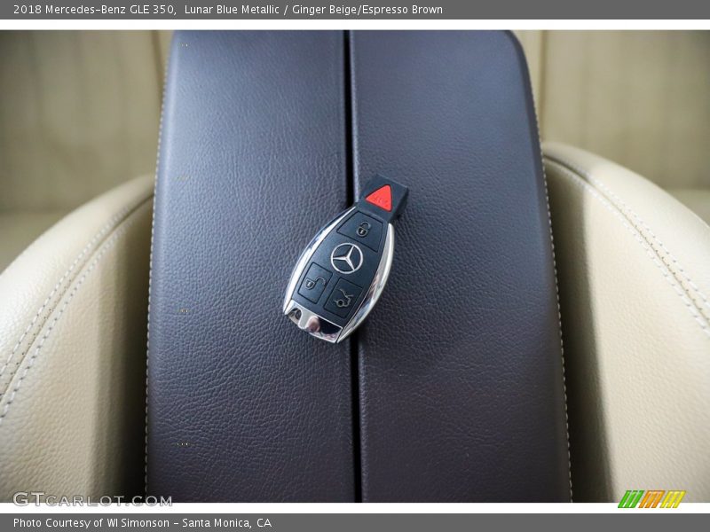 Lunar Blue Metallic / Ginger Beige/Espresso Brown 2018 Mercedes-Benz GLE 350