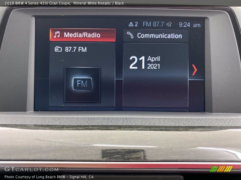 Mineral White Metallic / Black 2018 BMW 4 Series 430i Gran Coupe