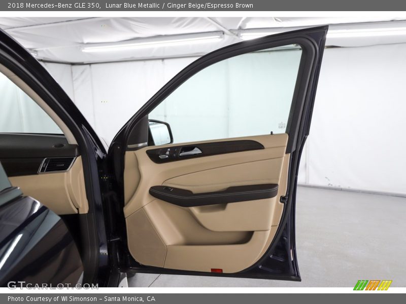 Lunar Blue Metallic / Ginger Beige/Espresso Brown 2018 Mercedes-Benz GLE 350