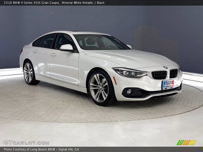 Mineral White Metallic / Black 2018 BMW 4 Series 430i Gran Coupe