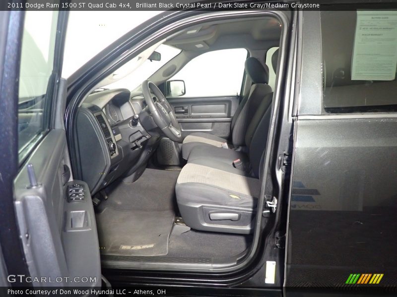 Brilliant Black Crystal Pearl / Dark Slate Gray/Medium Graystone 2011 Dodge Ram 1500 ST Quad Cab 4x4