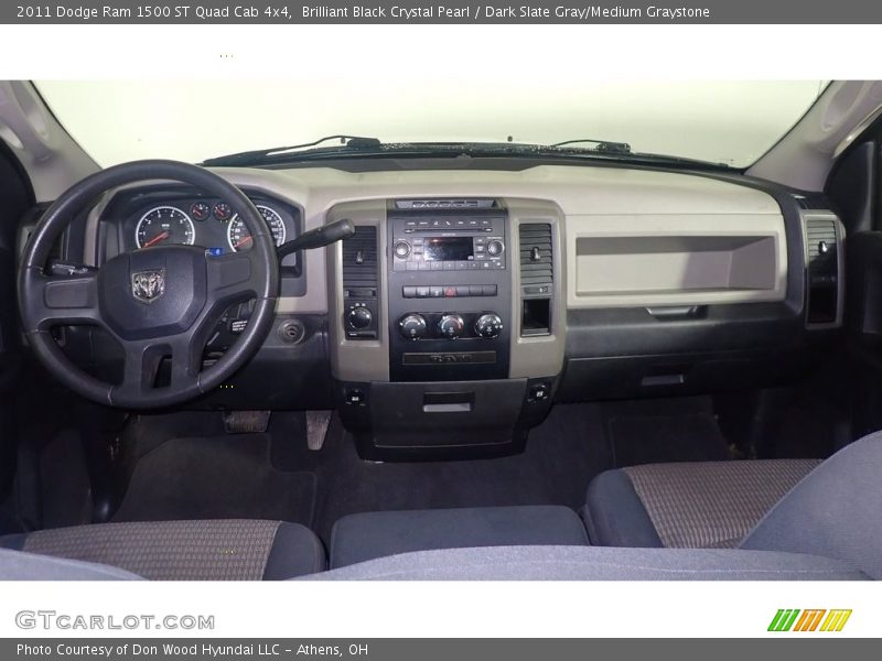 Brilliant Black Crystal Pearl / Dark Slate Gray/Medium Graystone 2011 Dodge Ram 1500 ST Quad Cab 4x4