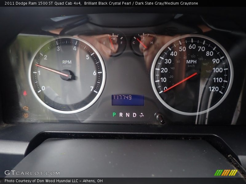 Brilliant Black Crystal Pearl / Dark Slate Gray/Medium Graystone 2011 Dodge Ram 1500 ST Quad Cab 4x4