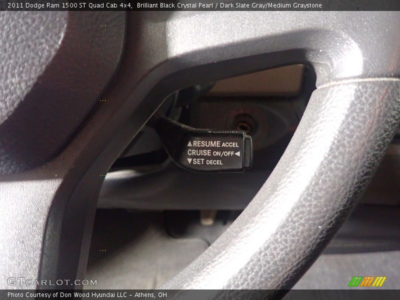 Brilliant Black Crystal Pearl / Dark Slate Gray/Medium Graystone 2011 Dodge Ram 1500 ST Quad Cab 4x4