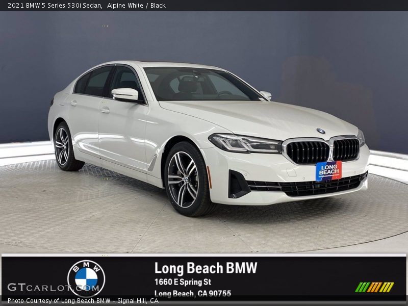Alpine White / Black 2021 BMW 5 Series 530i Sedan