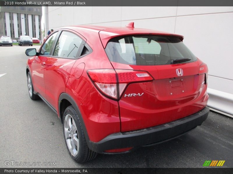 Milano Red / Black 2018 Honda HR-V LX AWD