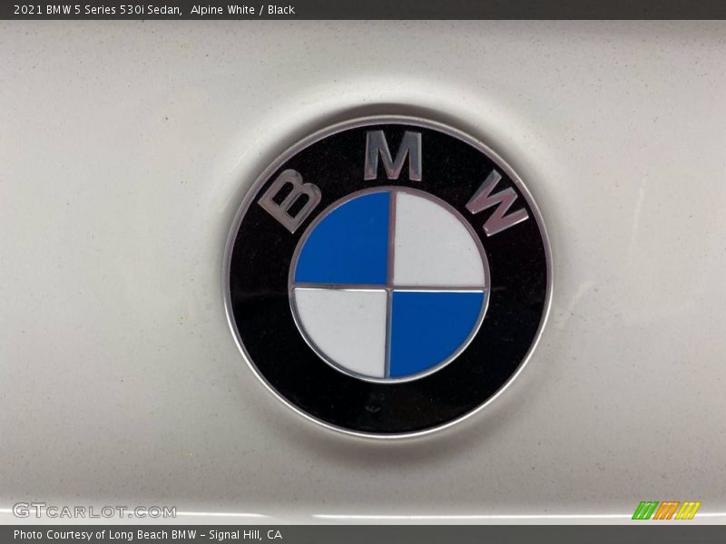 Alpine White / Black 2021 BMW 5 Series 530i Sedan