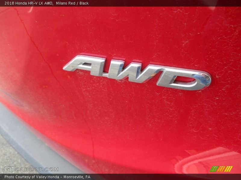 Milano Red / Black 2018 Honda HR-V LX AWD