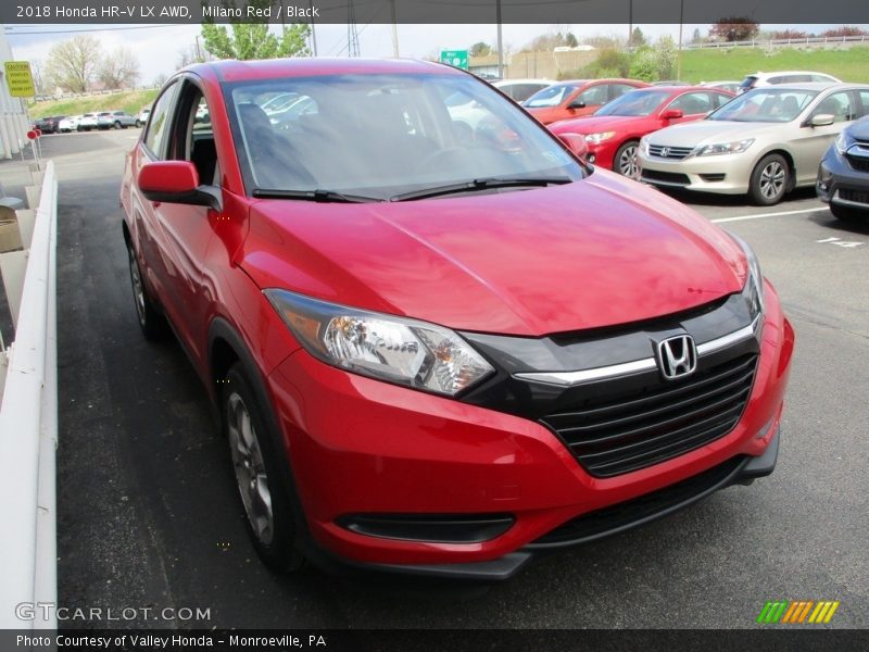 Milano Red / Black 2018 Honda HR-V LX AWD