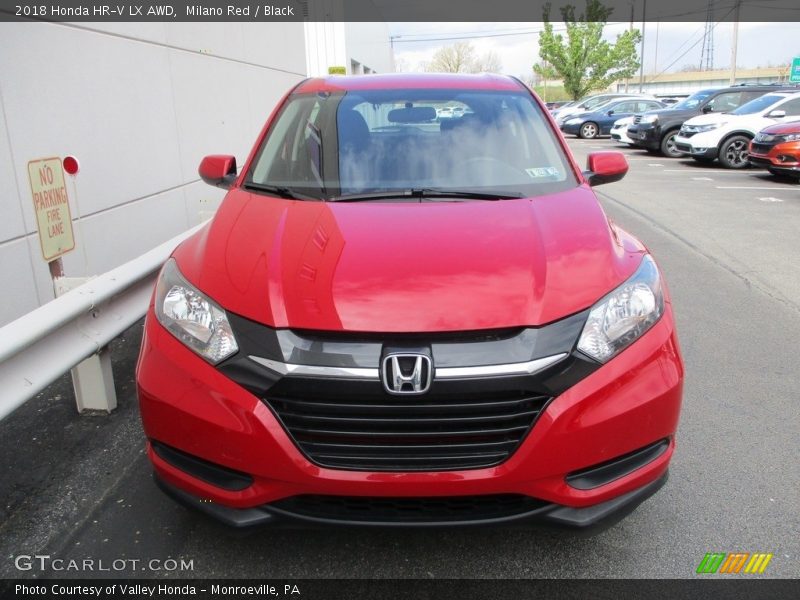 Milano Red / Black 2018 Honda HR-V LX AWD