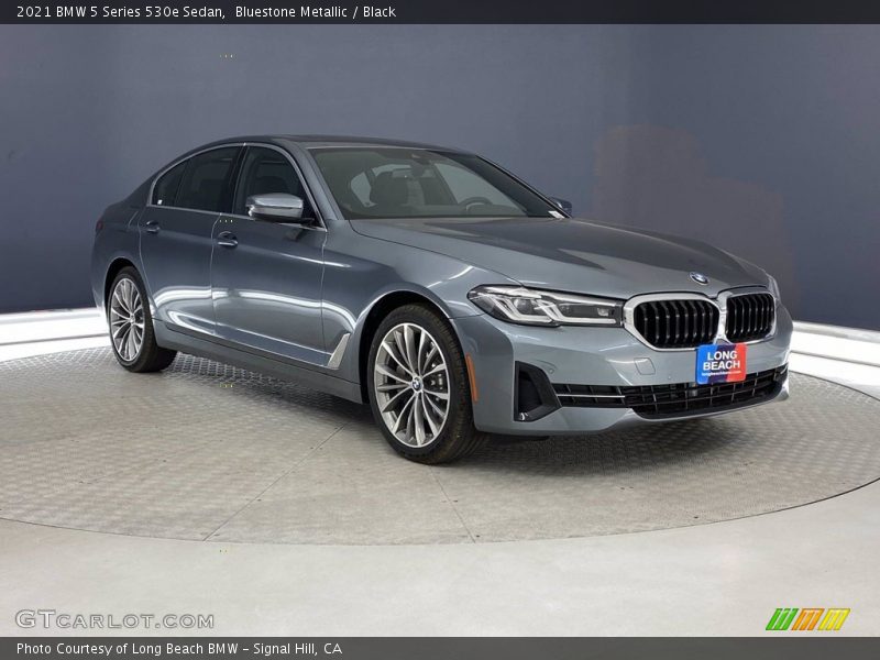 Bluestone Metallic / Black 2021 BMW 5 Series 530e Sedan