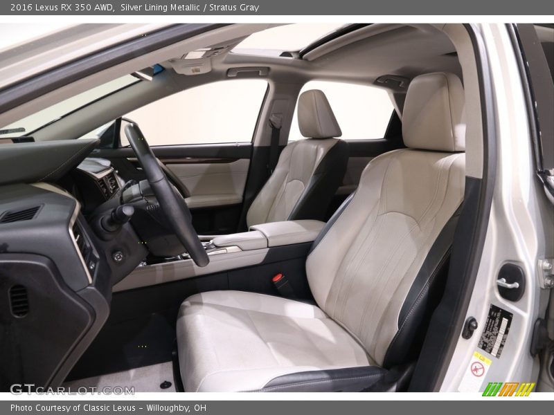  2016 RX 350 AWD Stratus Gray Interior