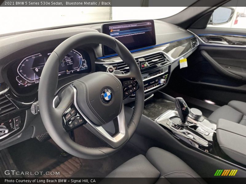 Bluestone Metallic / Black 2021 BMW 5 Series 530e Sedan