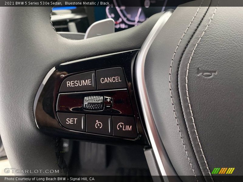Bluestone Metallic / Black 2021 BMW 5 Series 530e Sedan